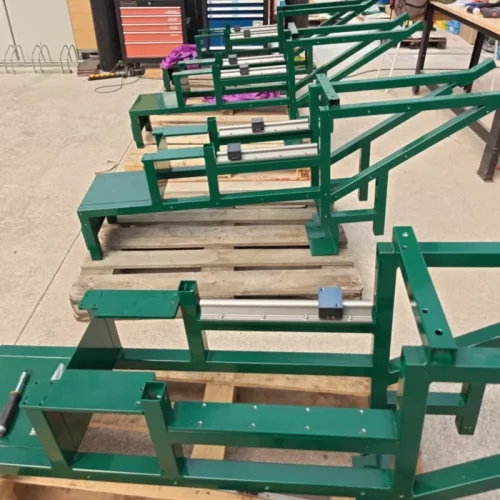 Chaudronnerie de tube en découpe laser et soudure pour assemblage avec thermolaquage vert