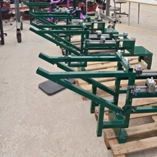 Chaudronnerie de tube en découpe laser et soudure pour assemblage avec thermolaquage vert série